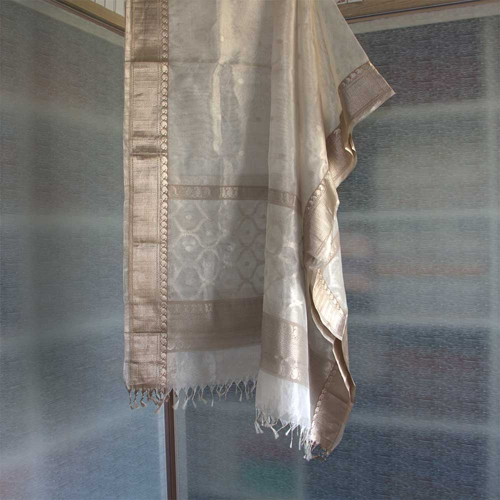 Chanderi Dupatta - Motamal Handlooms, Chanderi