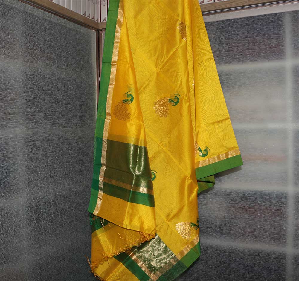 Chanderi Dupatta - Motamal Handlooms, Chanderi