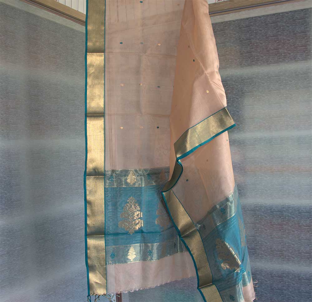 Chanderi Dupatta - Motamal Handlooms, Chanderi