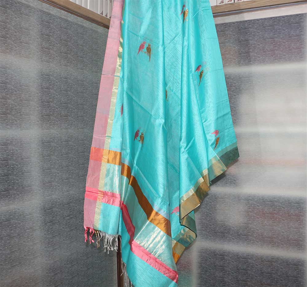 Chanderi Dupatta - Motamal Handlooms, Chanderi