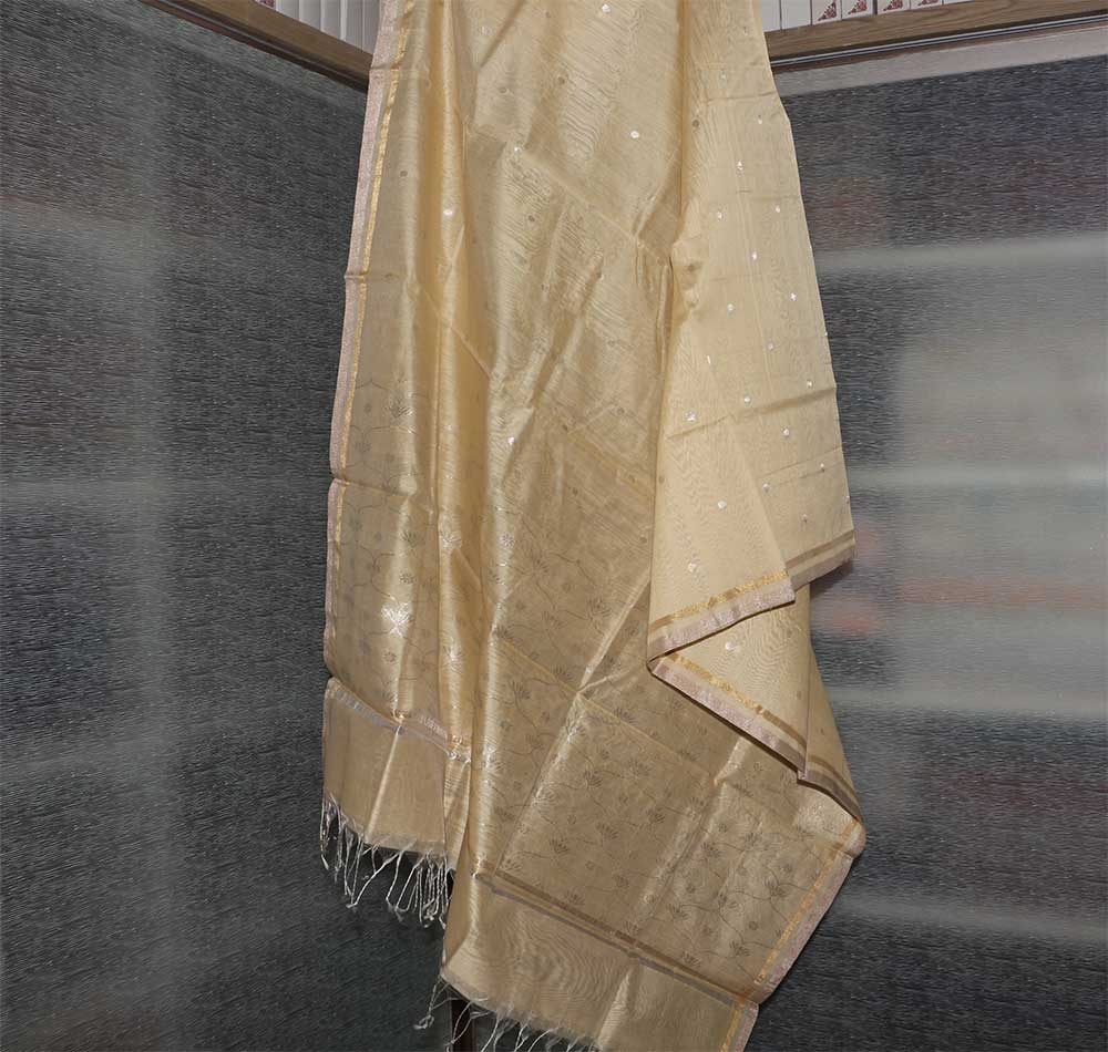 Chanderi Dupatta - Motamal Handlooms, Chanderi