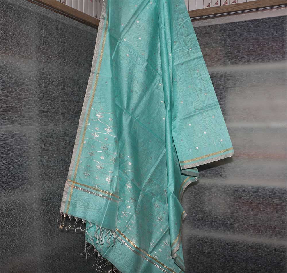 Chanderi Dupatta - Motamal Handlooms, Chanderi