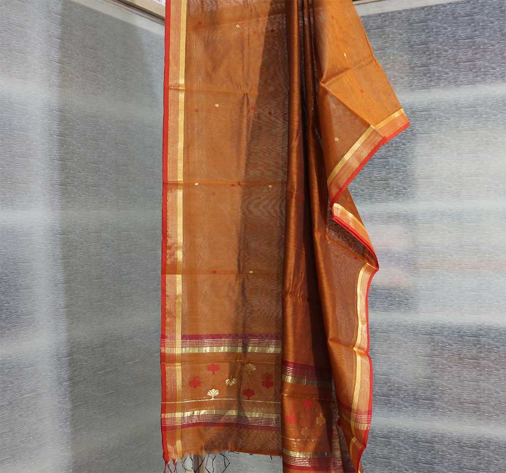 Chanderi Dupatta - Motamal Handlooms, Chanderi