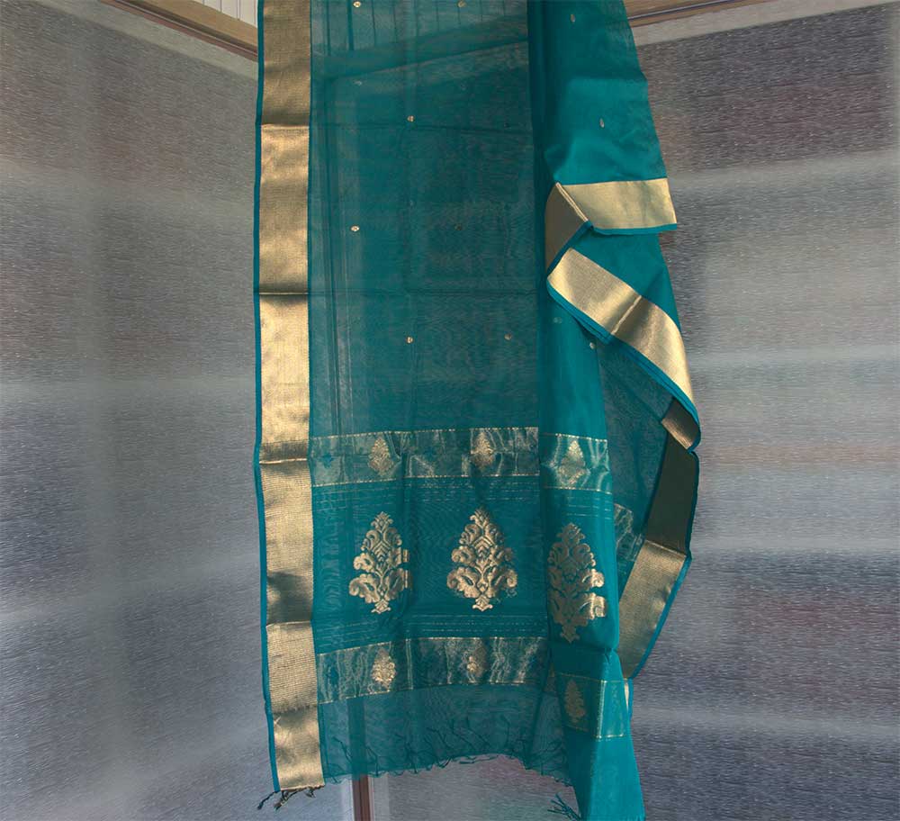 Chanderi Dupatta - Motamal Handlooms, Chanderi