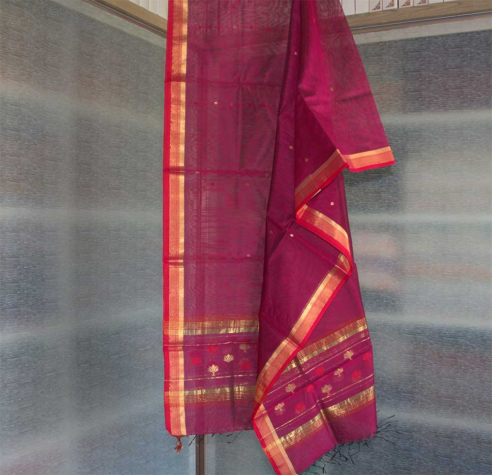 Chanderi Dupatta - Motamal Handlooms, Chanderi