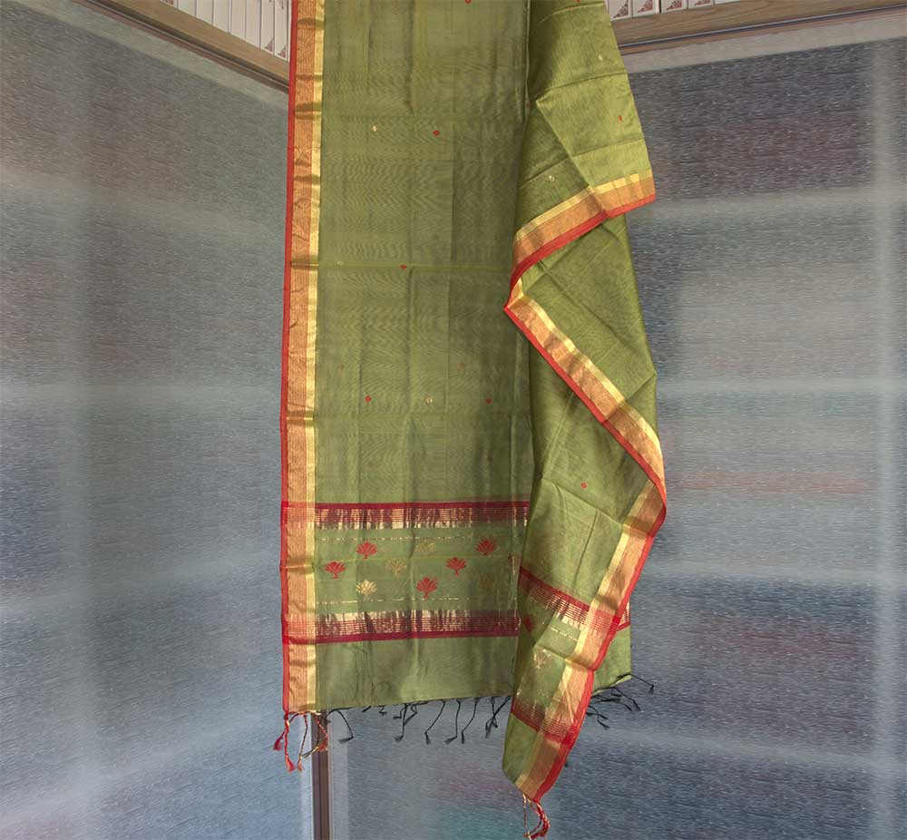 Chanderi Dupatta - Motamal Handlooms, Chanderi