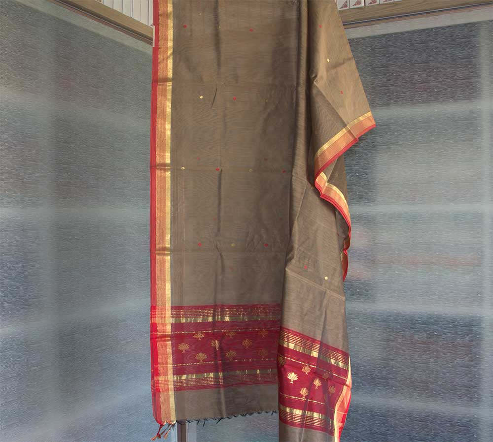 Chanderi Dupatta - Motamal Handlooms, Chanderi