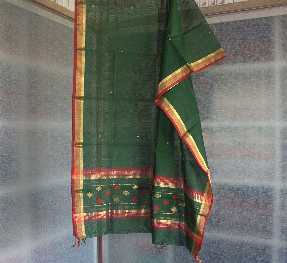 Chanderi Dupatta - Motamal Handlooms, Chanderi