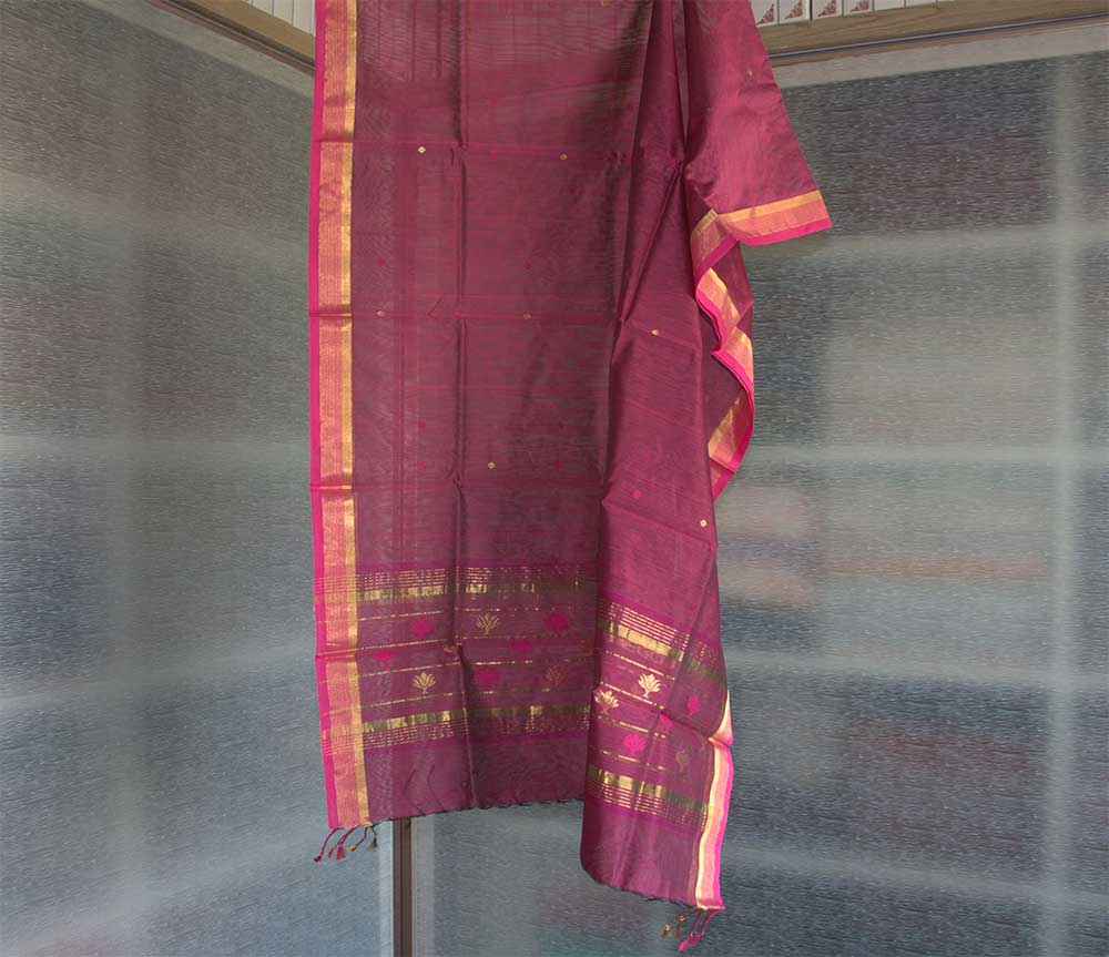 Chanderi Dupatta - Motamal Handlooms, Chanderi
