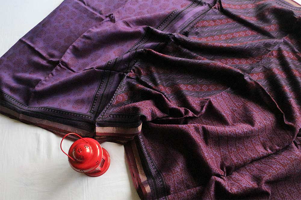 Hand Block Print Sarees - Motamal Handlooms, Chanderi