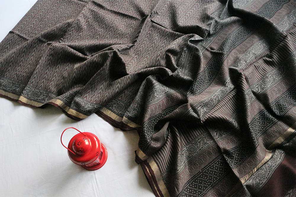 Hand Block Print Sarees - Motamal Handlooms, Chanderi
