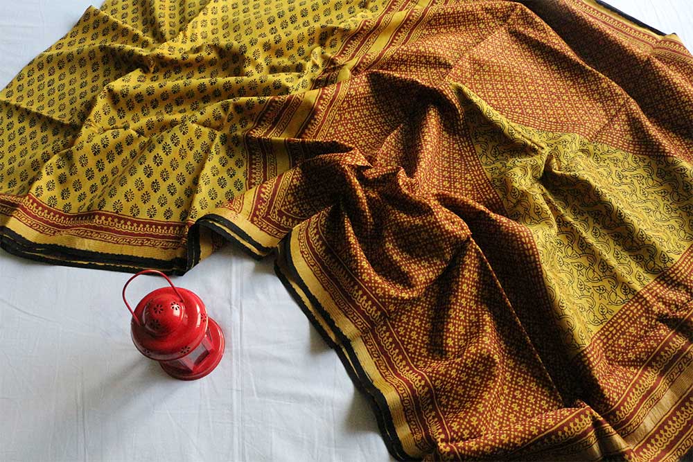 Hand Block Print Sarees - Motamal Handlooms, Chanderi