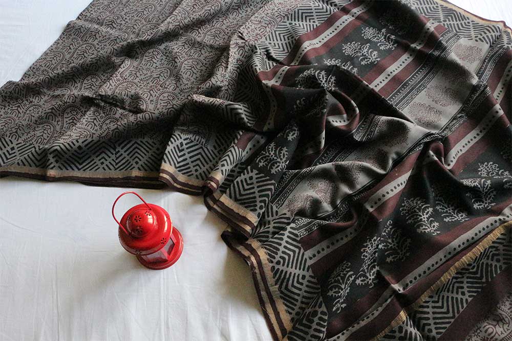 Hand Block Print Sarees - Motamal Handlooms, Chanderi