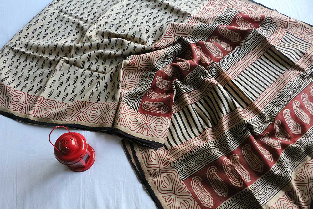 Hand Block Print Sarees - Motamal Handlooms, Chanderi