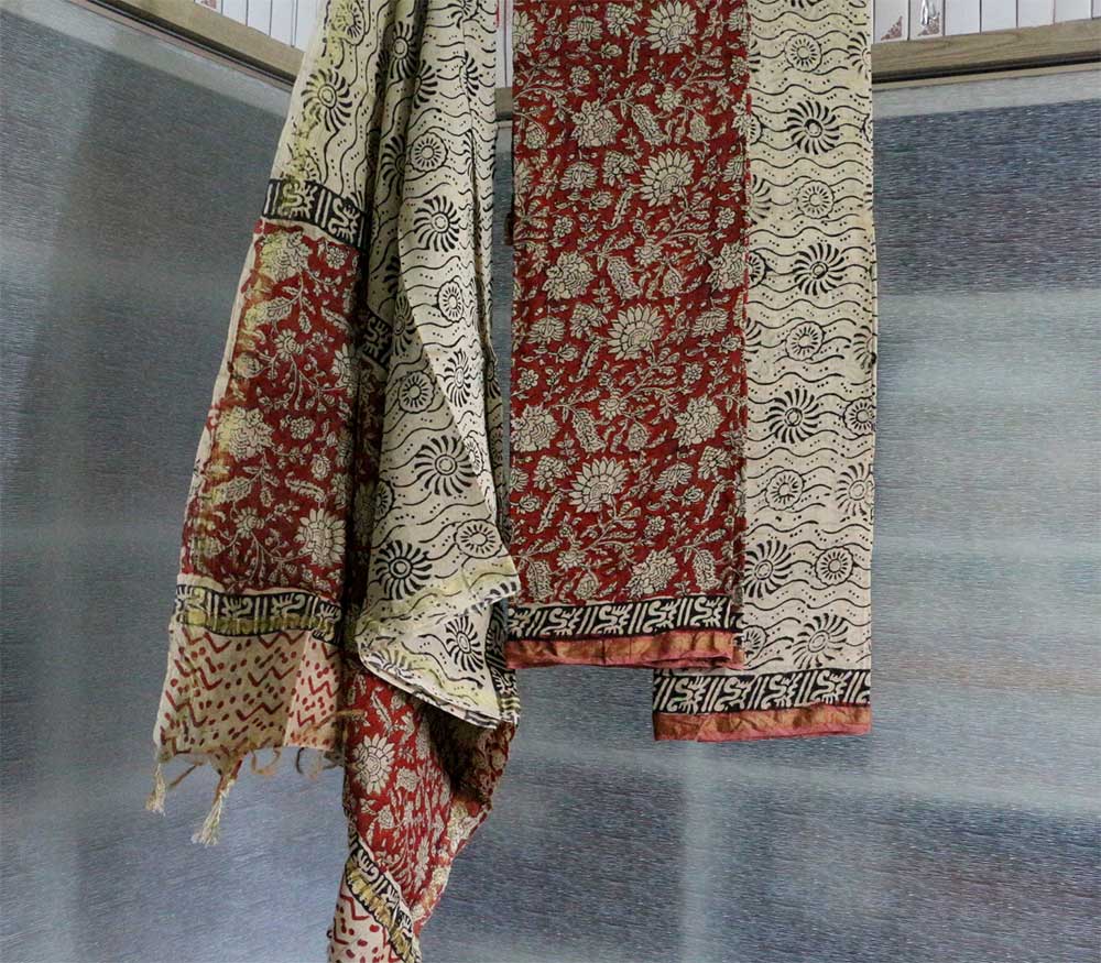 Suits Hand Print - Motamal Handlooms, Chanderi