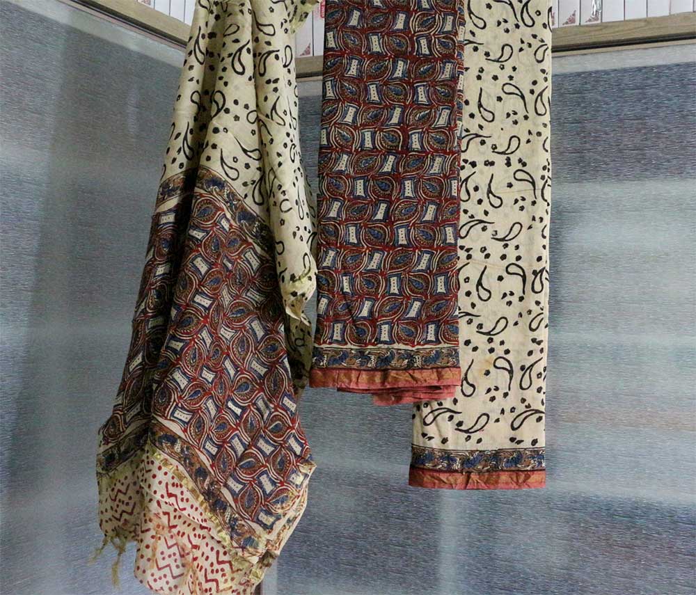 Suits Hand Print - Motamal Handlooms, Chanderi