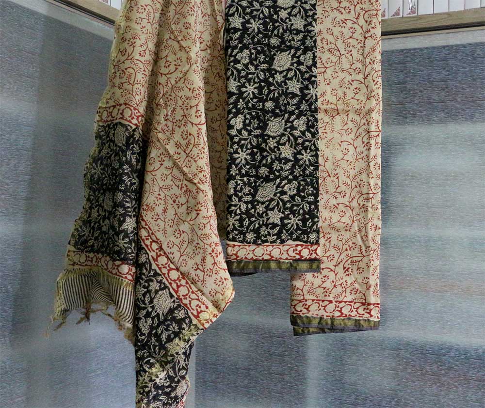 Suits Hand Print - Motamal Handlooms, Chanderi