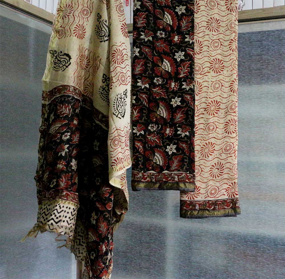 Suits Hand Print - Motamal Handlooms, Chanderi
