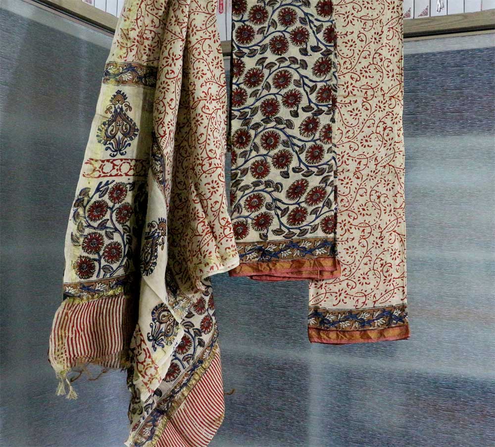 Suits Hand Print - Motamal Handlooms, Chanderi